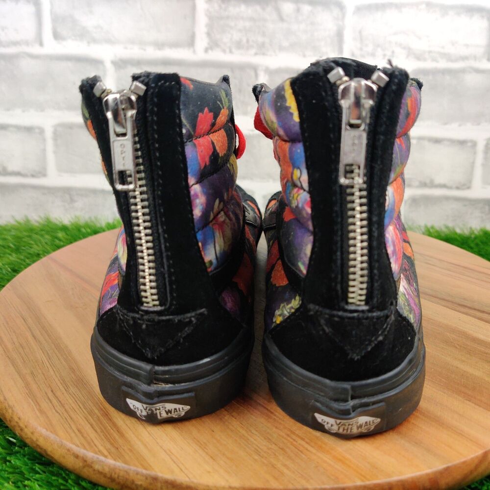 VANS Sk8-Hi Zip Galaxy Floral Black High Top Sneakers Shoes Mens Size 9.5 - Picture 3 of 11